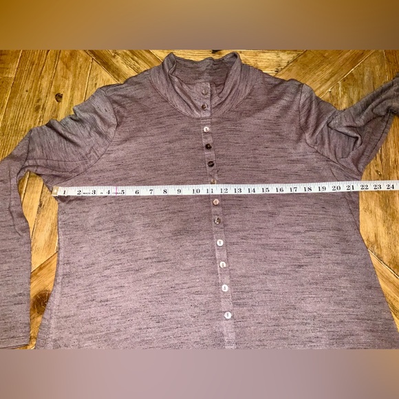 Nic + Zoe Spacedye Button Turtleneck - size XL - NWT - brown - Picture 8 of 10